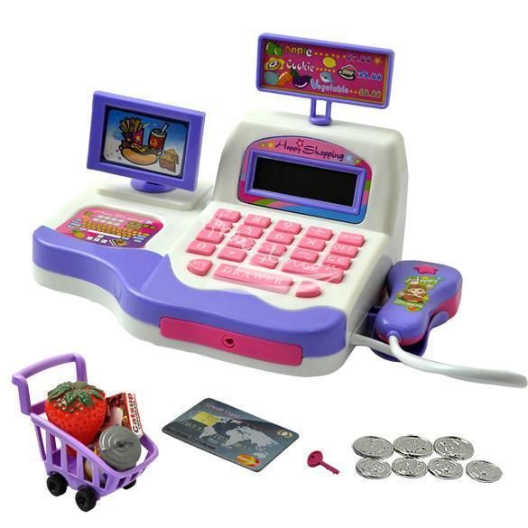 Online Cheap Wholesale Baby Kids Educational Toy Cash Register & Scanner Checkout Counter