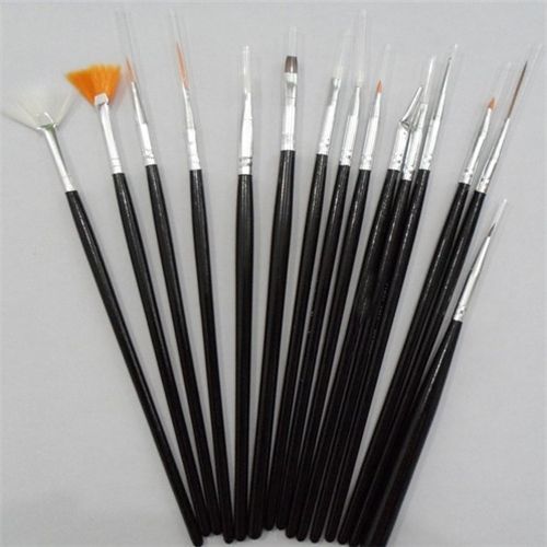 Wholesale-15Pcs Design DIY Acrylic Painting Tool UV Gel Pen Polish Nail ASet Kit NA105