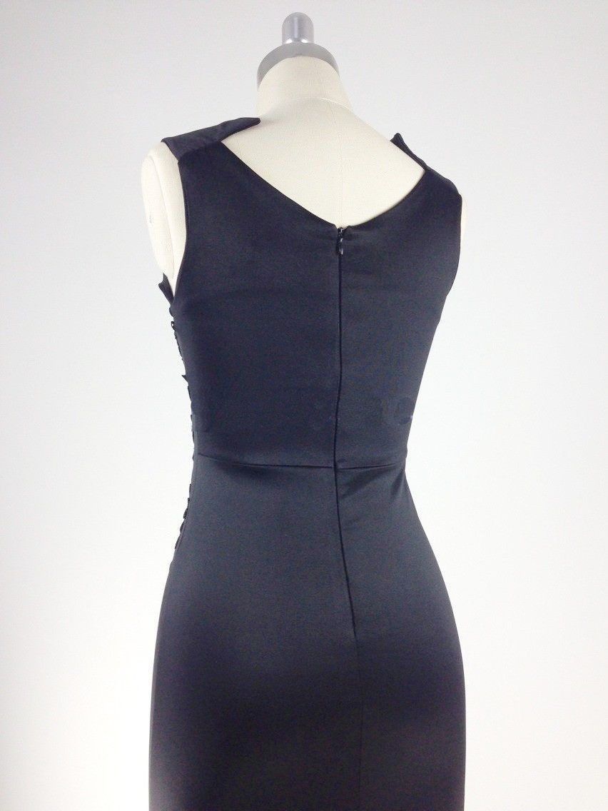 Wholesale-2015 New Arrival Summer Sleeveless Square Neck Bodycon Dress Black Lace White Knee Length Pencil Dress LD0621