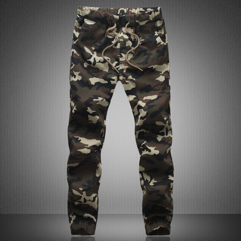 Wholesale- New Trendy mens white Camo Joggers Man street Dancing sweatpants Army jungle green joggers Plus size 4XL 5XL trousers,JA269