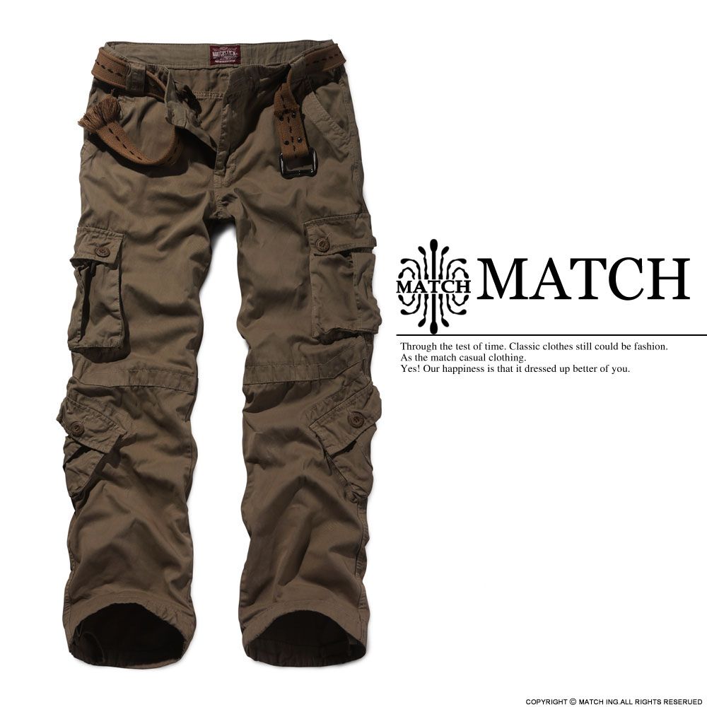 Wholesale-Mens Classic Matchstick Baggy Pants Slant Pocket Cargo Pants SZ 29-44 #3357