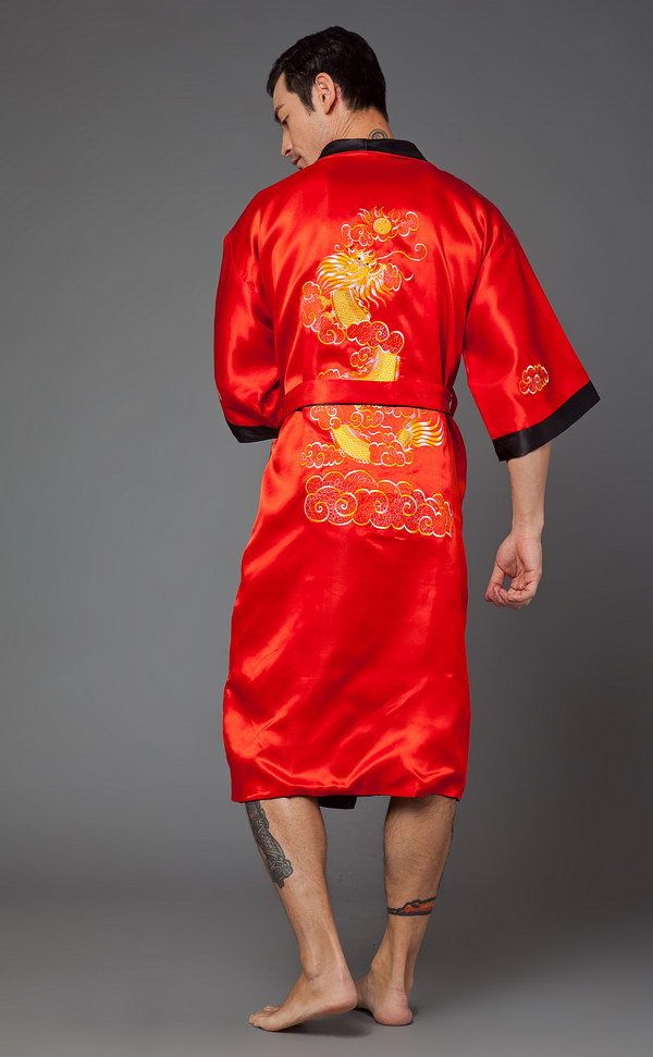 oriental satin robe