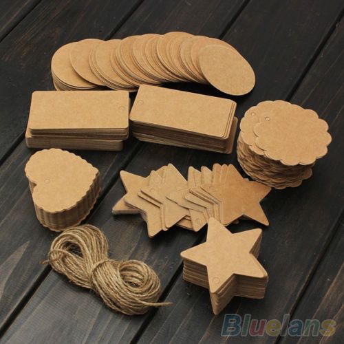 Wholesale-Vintage Blank Brown Kraft Paper Hang Tags Wedding Favor ...