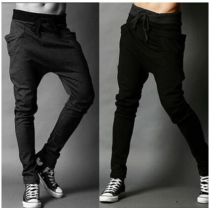 Wholesale-New Mens Joggers Fashion Harem Pants Trousers Hip Hop Slim Fit Sweatpants Men for Jogging Dance 8 Colors sport pants M~XXL