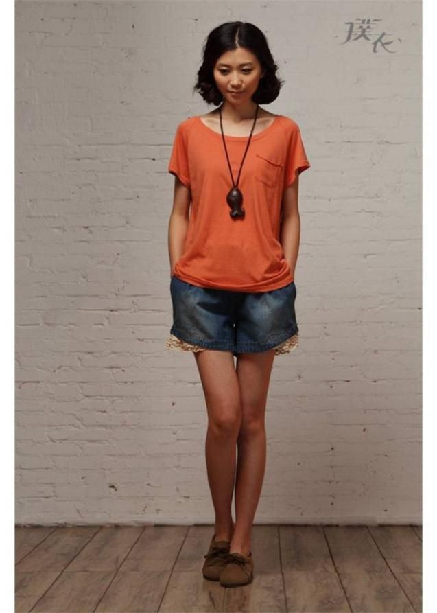 Wholesale-Hot Sales Women Fashion Casual Lace Denim Shorts New Summer Brand New Mid Waist Short Jeans Shorts Women Free Shipping