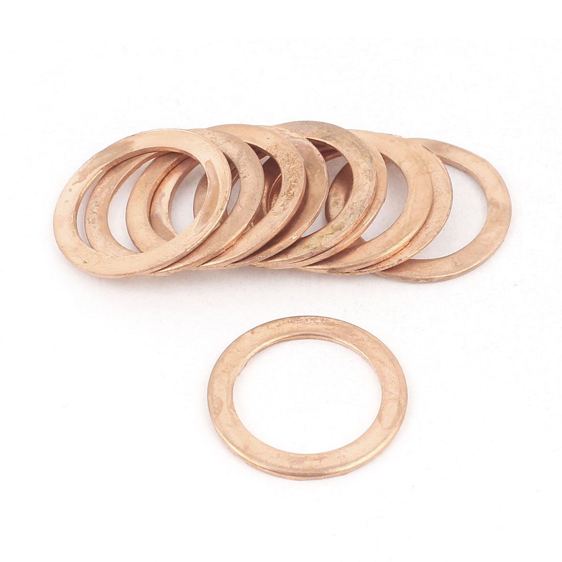 22mm OD 16mm ID 1mm Thick Copper Washer Flat Ring Oil Brake Line Seal Copper Washer Washer 16 X