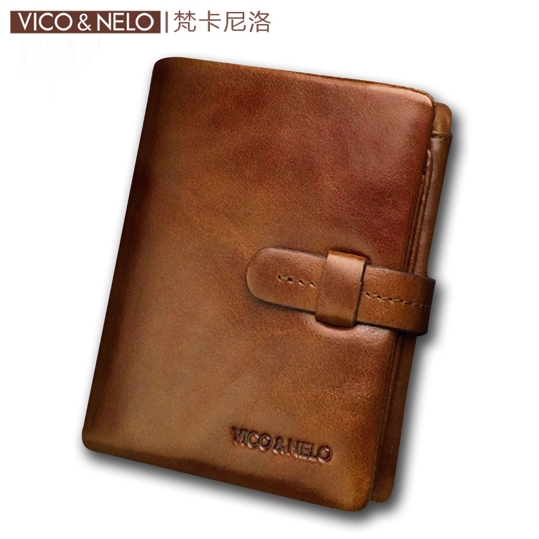Wholesale Hot Sale Brand 100% Genuine Leather Wallet For Men+Designer Coffee Real Leather Bifold ...