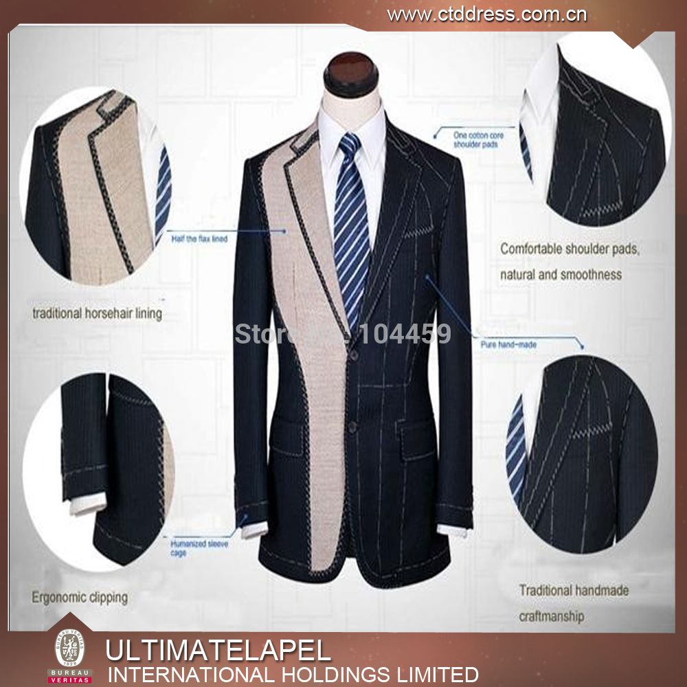 2017 Wholesale Custom Tailor Made Suit/ Full Canvas Suit/ Half Canvas