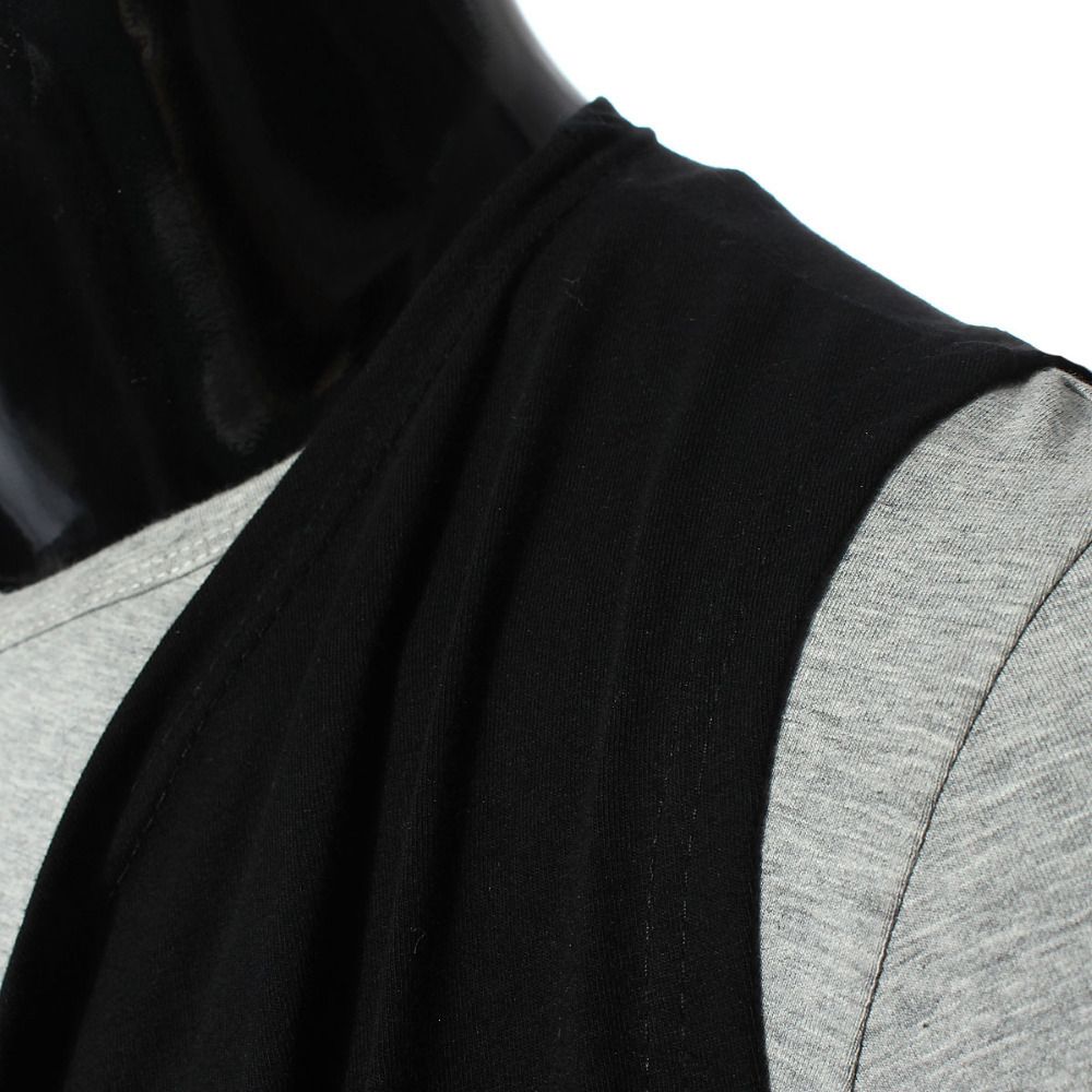 Wholesale-New Fashion Slim Fit Open Collar 2015 Winter Brand Vest Mens No Buckle Design Sleeveless Vest Jacket Tops