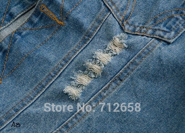 Wholesale-Classic Vintage Mens Jeans Vest Tops Sleeveless Jeans Jacket Denim Tops Light Blue Size M-5XL Free Shipping