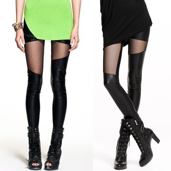Sexy Women Pants Slim Pants See-through Rock Punk Leggings Leather Patch Trouser Free Shipping, Black
Sexy Women Pants Slim Pants See-through Rock Punk Leggings Leather Patch Trouser Free Shipping, Black