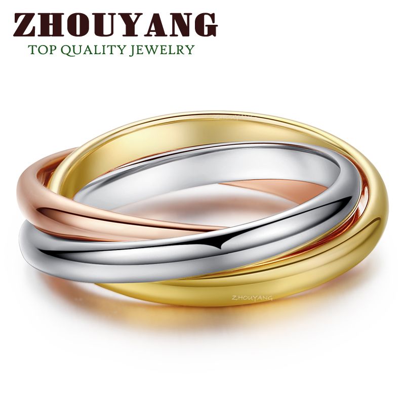 Top Quality ZYR030 Classical 3 Rounds 18K Rose Yellow White Gold Gold Plated Ring Fashion Jewelry Wholesale
Top Quality ZYR030 Classical 3 Rounds 18K Rose Yellow White Gold Gold Plated Ring Fashion Jewelry Wholesale