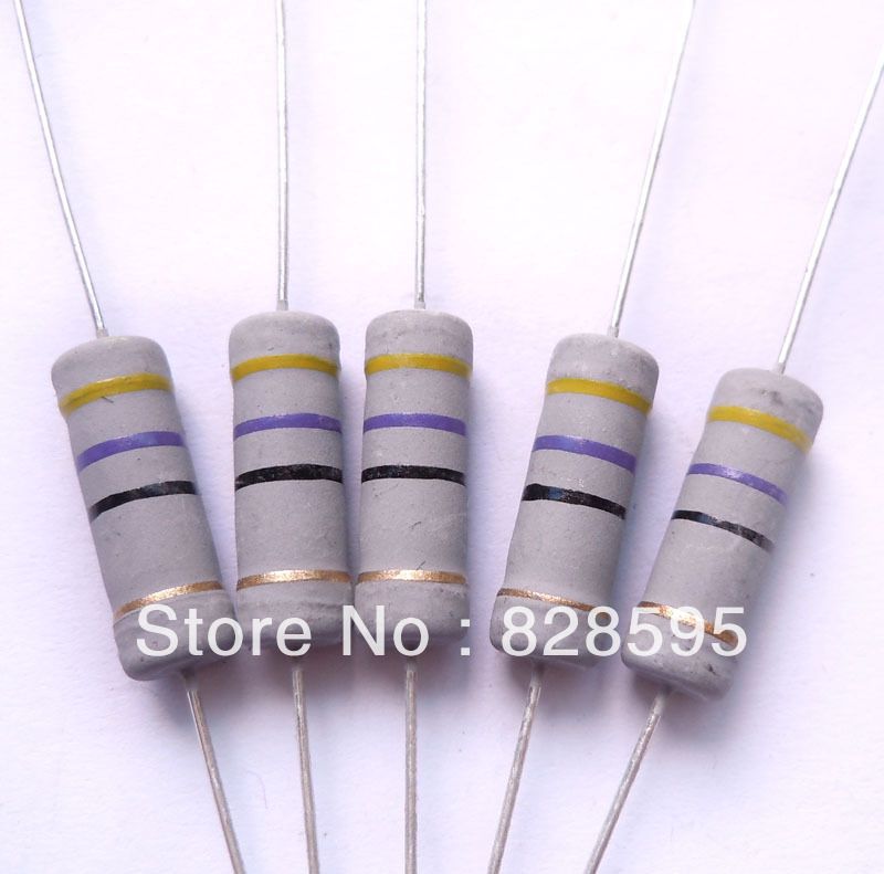 3W 47 Ohm Metal Oxide Film Resistors +/ 5 Oxide Film Resistor Ohm