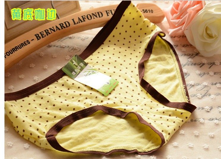 breathable12pcs comfortable soft close women's bamboo dot trunk boxer panties sexy underwear women female / shorts