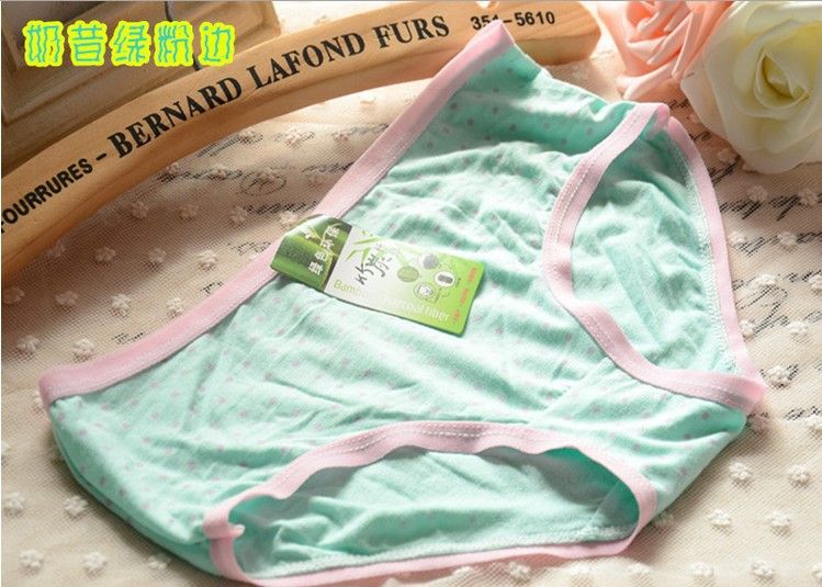 breathable12pcs comfortable soft close women's bamboo dot trunk boxer panties sexy underwear women female / shorts