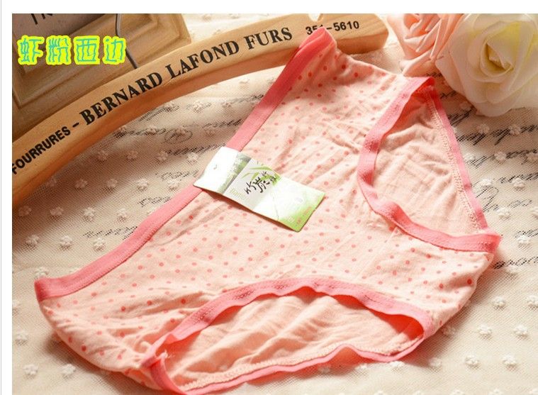 breathable12pcs comfortable soft close women's bamboo dot trunk boxer panties sexy underwear women female / shorts