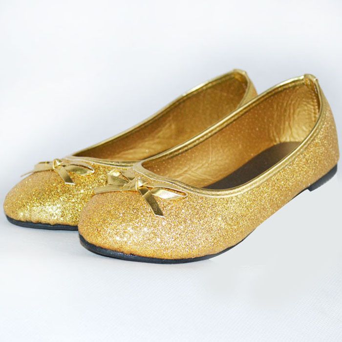 Wholesale-2015 Toddler Girls Shoes Gold Glitter/Princess ...