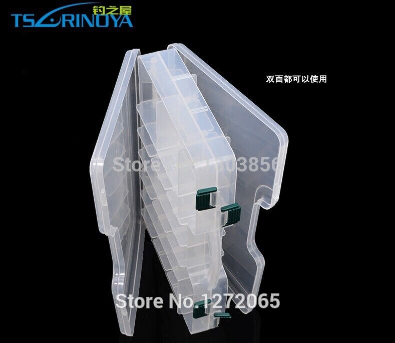 Wholesale-2015 New Double Sided High Strength Visible Fishing Lure Tackle Box Bag Movable Interlayer 29X19X6CM Fishing Tools Wholesale-2015 New Double Sided High Strength Visible Fishing Lure Tackle Box Bag Movable Interlayer 29X19X6CM Fishing Tools