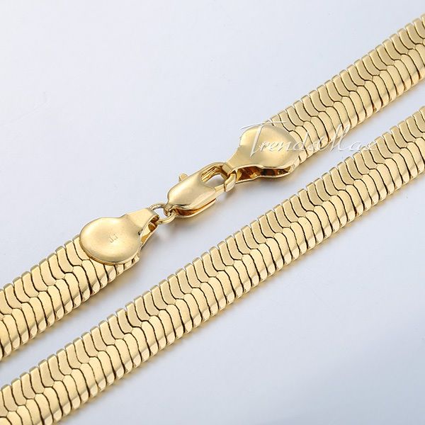 10mm Mens Boys Chain MIRROR Snake HERRINGBONE Necklace 18K Gold Filled Necklace Chain 18KGF High Quality Jewelry Gift GN148
10mm Mens Boys Chain MIRROR Snake HERRINGBONE Necklace 18K Gold Filled Necklace Chain 18KGF High Quality Jewelry Gift GN148