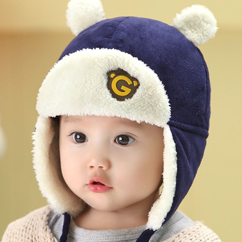 Baby Hats for Boys And Korea Fall/winter New Children's Baby G Binaural