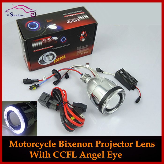 2017 Wholesale New Motorcycle Headlights Angel Eye Halo Eyes Hid Bi