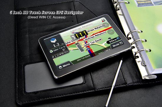 5 inch Car Auto GPS Navigator Bluetooth AV-IN FM CPU 800MHZ Build-in 8GB IGO Primo Maps