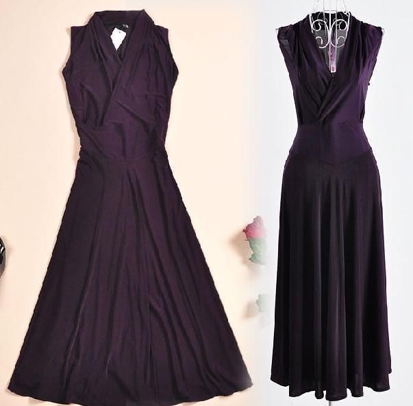Casual Dresses women's dresses Cotton not sleeve purple mather's dress ...