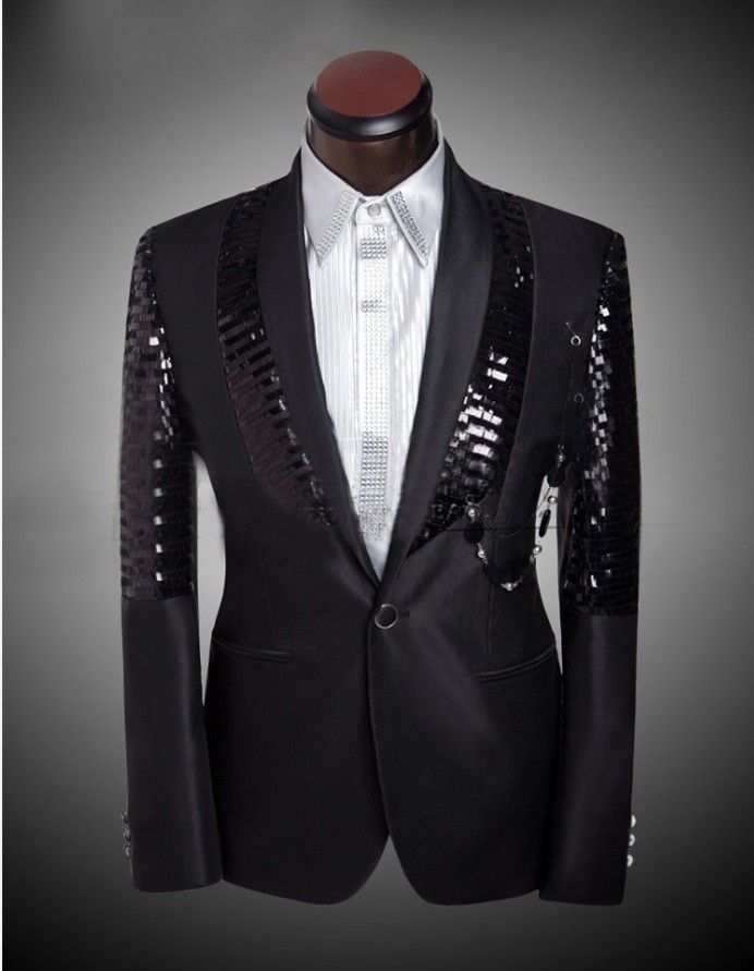 sparkle black suit