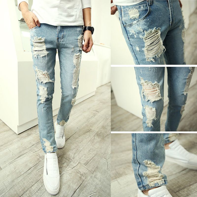 Designer Ripped Jeans For Men Ye Jean