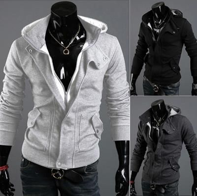Wholesale-New Coats Men Outwear Mens Special Hoodie Jacket Coat Men Clothes Cardigan Style Jacket Free Shipping 3 Colors Size M-XXXL HS781