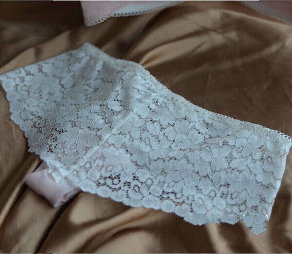 Wholesale-[ 32-38 A B C Cup ] New Fashion Women's White Lace Princess pink beautiful half cup Wire Free underwear bra set Color Block