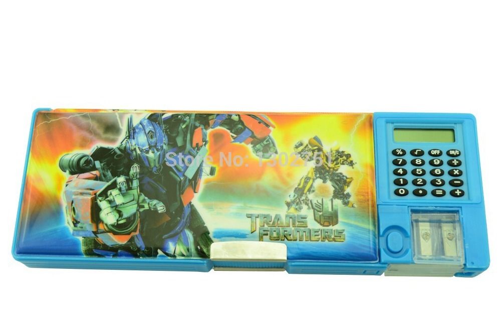 2017 Wholesale Transformers Calculator Sharpener Pencil Box/Case/Bag