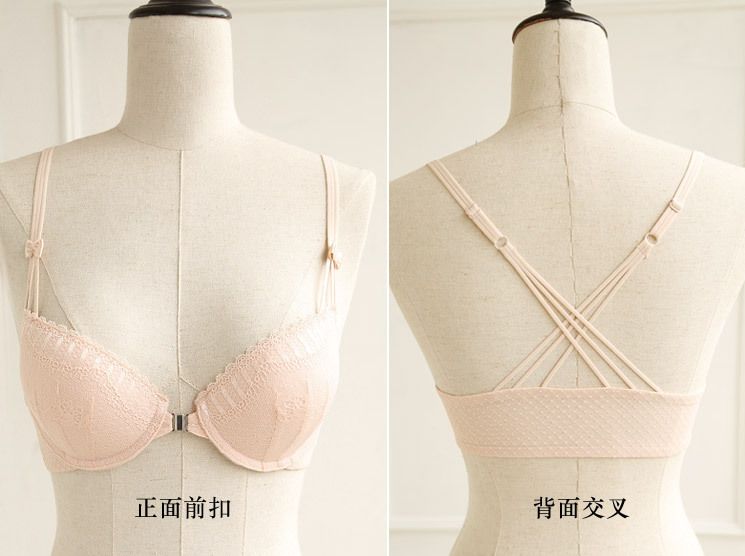 Wholesale-New High Quality Cross and Front Closure ropa interior mujer Women Summer Style Underwear Sexy Lace Push Up Bra and Panty Sets