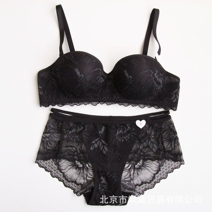 Wholesale-New arrival Cocktail dress sexy lacebra brief set super sex bride summer bra set large size woman underware SW1022