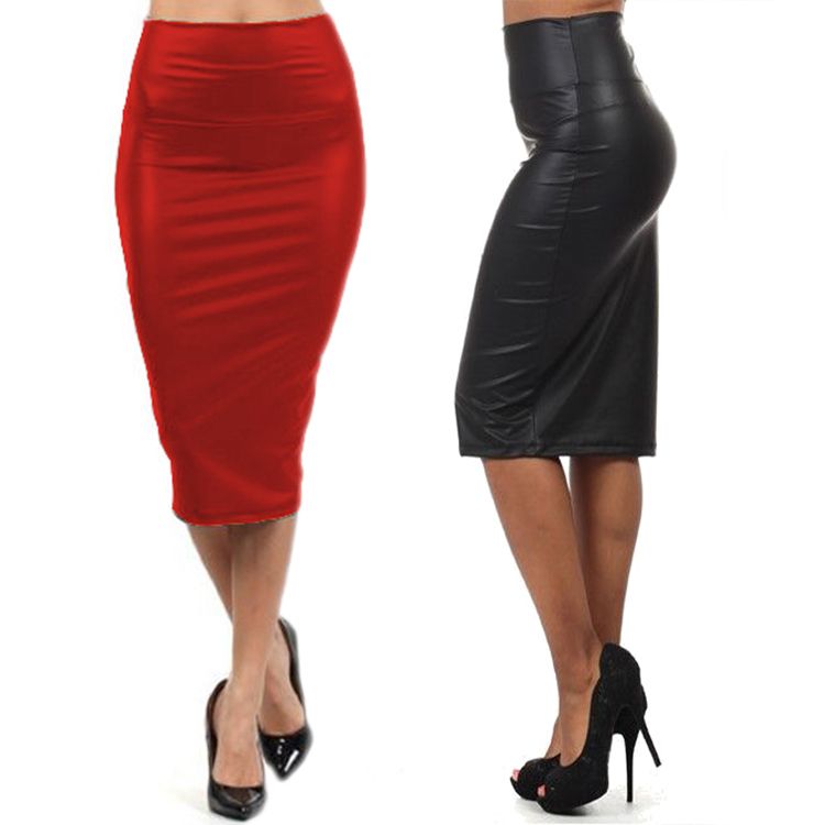 Wholesale-NEW 2015 Quality Casual High Waisted skirt Autumn Winter Faux Leather Pencil Skirt Black Red Leather skirt Saia /L long skirt
Wholesale-NEW 2015 Quality Casual High Waisted skirt Autumn Winter Faux Leather Pencil Skirt Black Red Leather skirt Saia /L long skirt