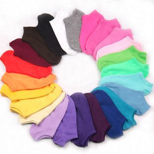 Wholesale-Women's Socks New Hot sale! Candy Color Spring Summer and Autumn Women Socks / Cotton Ankle Boat Socks socks Wholesale