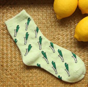 Wholesale-New Arrival Fresh Style Fruit Vegetables Pattern Creative Thickening Thermal Slippers Socks Novelty Cotton Socks