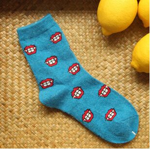 Wholesale-New Arrival Fresh Style Fruit Vegetables Pattern Creative Thickening Thermal Slippers Socks Novelty Cotton Socks