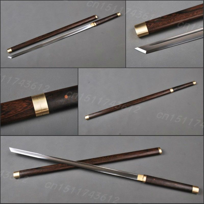 2017 Rosewood Japanese Katana Straight Samurai Sword Made Of Carbon