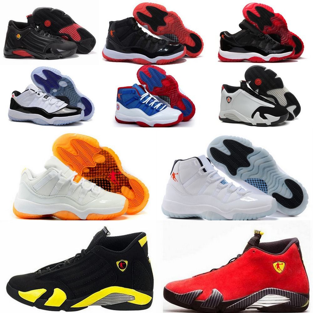 Wholesale China Jordan 11 Citrus 14 Black Toe Retro Bred Basketball Shoes, Men Sneakers Size 8 ...