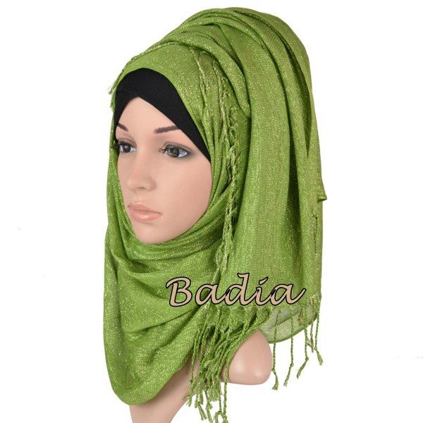 Wholesale-One piece hijab solid plain glitter shimmer hijab scarf shinny maxi scarves tassel muslim viscose lurex shawl islamic women wrap
Wholesale-One piece hijab solid plain glitter shimmer hijab scarf shinny maxi scarves tassel muslim viscose lurex shawl islamic women wrap