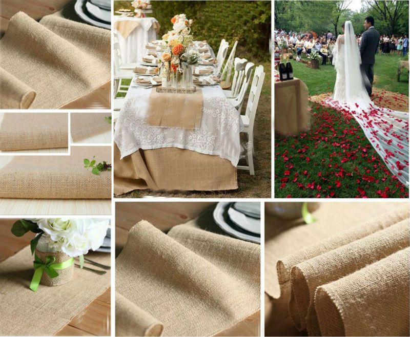 Wholesale New Wedding Table Runners Decorations 275cmx30cm Burlap
