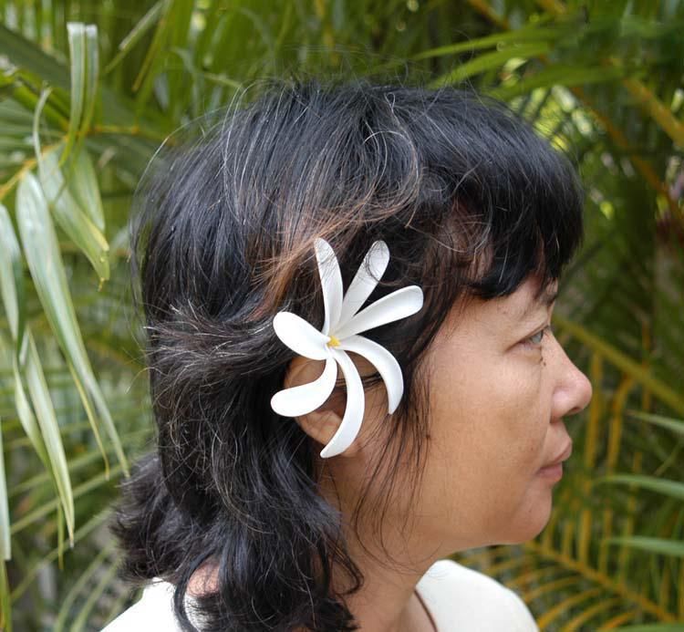 2017 4'' Tiare Foam Flower Hawaiian Foam Flower Hair Flower With Ear
