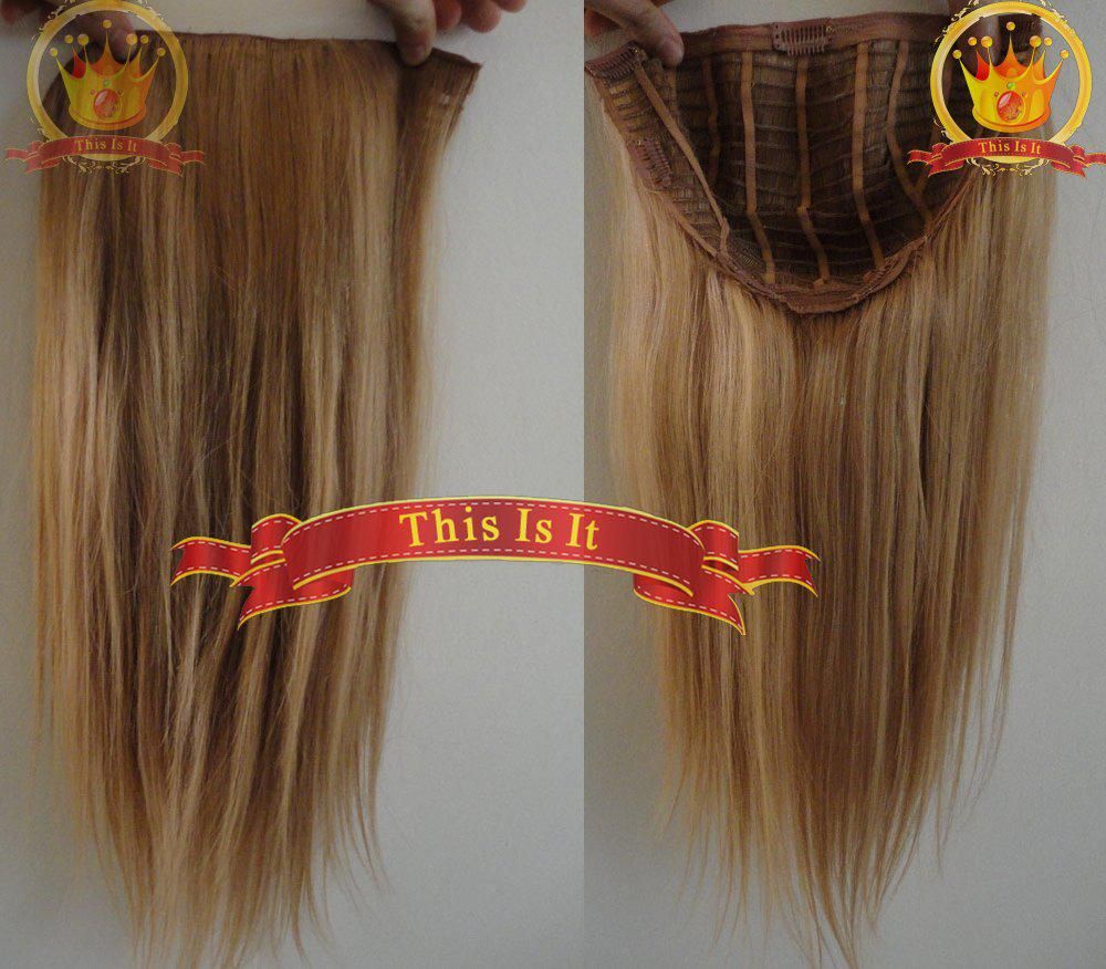 100 Human Hair One Piece Clip In Hair Extensions Straight 8 Light