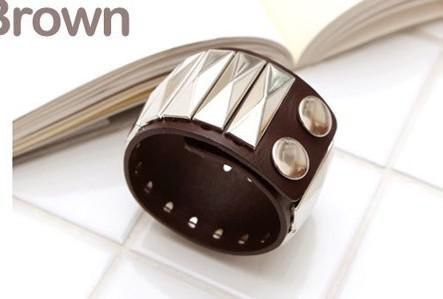 Fashion Leather Snap Rivet Bracelet Vintage Bangle Bracelets Classic Wide Style Design Women's xmas gifts 20pcs