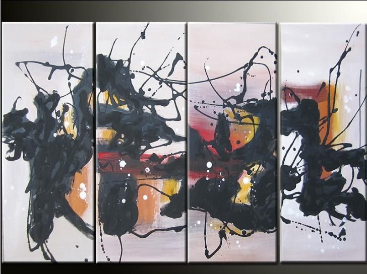 Handpainted Artwork Chinese Ink Abstract Oilpaintings on Canvas