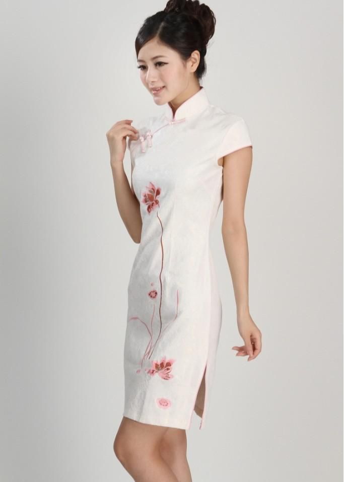 Asian style satin dresses Cum soaked pussy female ejaculation
