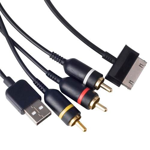 Usb 2.0 Av Tv Rca Cable For Samsung Galaxy Tab P1000 Cb01 Screen Lcd