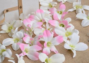 50 adet Ipek orkide aksesuarları Yapay Orkide Çiçekler Heads Garland düğün öpüşme topu yapmak için, saç klipleri, kapı çelenk, sandalye dekorasyon