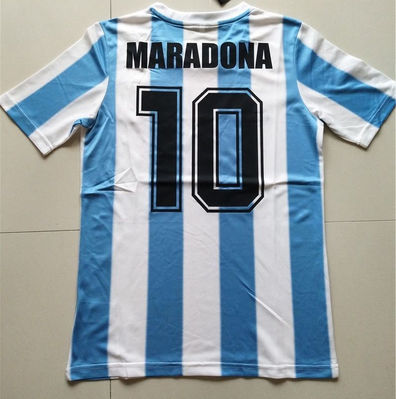 Best Quality 86 Argentina Retro Soccer Jersey Maradona 1986 Vintage